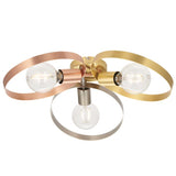 Ghedi Letitia 3 Ceiling Light Brushed Brass/Nickel/Copper — SantoLusso®