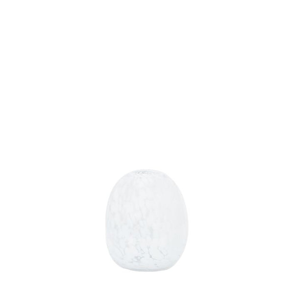Ghedi Linni Vase Small Clear White Speckle — SantoLusso®