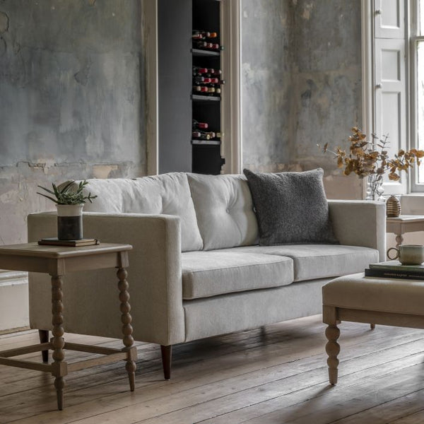Ghedi Lorna Sofa 3 Seater Light Grey — SantoLusso®
