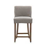 Ghedi Lucetti Bar Stool Grey Linen (2 Pack) — SantoLusso®