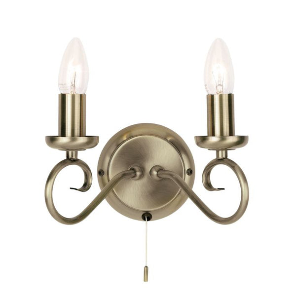 Ghedi Lucio 2 Wall Light Antique Brass — SantoLusso®