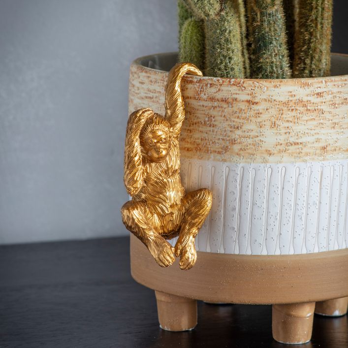 Ghedi Luis Orangutan Pot Hanger Gold (2 Pack) — SantoLusso®