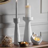 Ghedi Luna Candlestick Small White Set of 2 — SantoLusso®