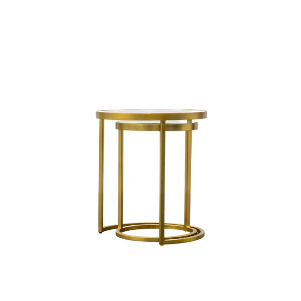 Ghedi Matera Nest of Two Tables Gold — SantoLusso®