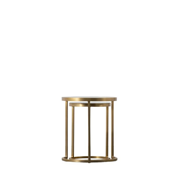 Ghedi Matera Nest of Two Tables Gold — SantoLusso®