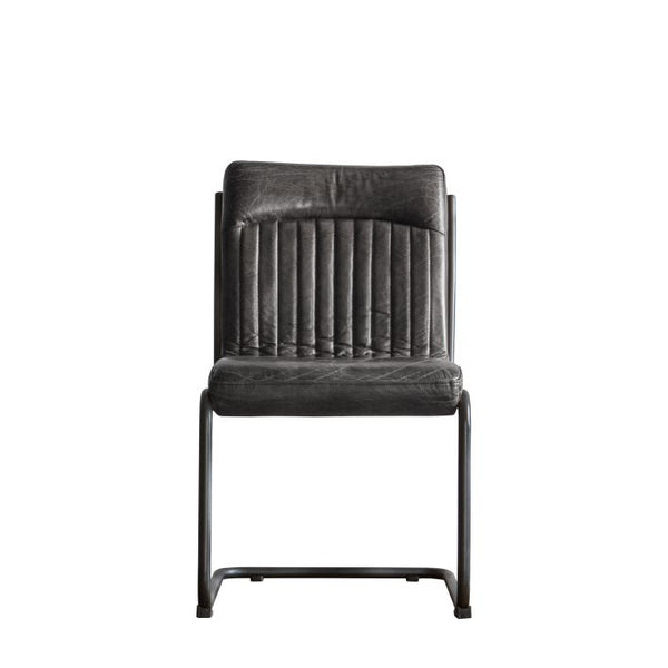 Ghedi Metauro Leather Chair Antique Ebony — SantoLusso®