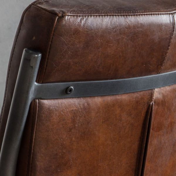 Ghedi Metauro Leather Chair Brown — SantoLusso®