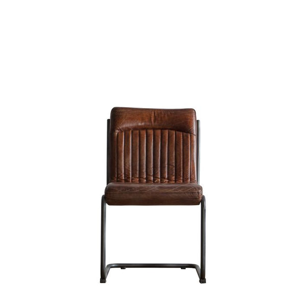 Ghedi Metauro Leather Chair Brown — SantoLusso®