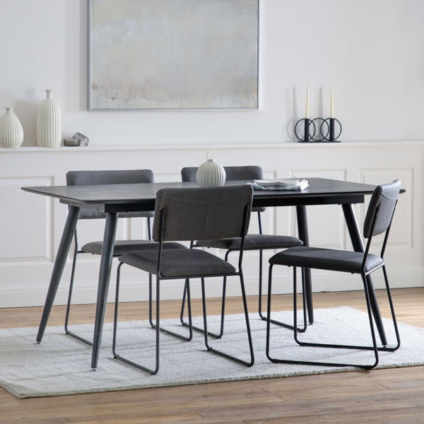 Ghedi Miera Dining Table Black — SantoLusso®