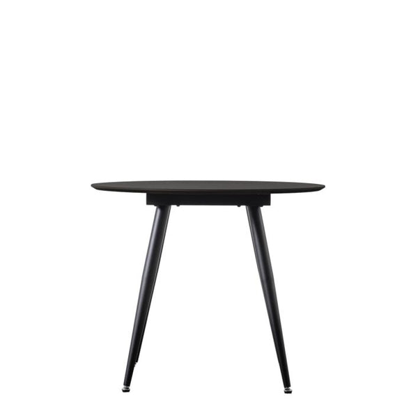 Ghedi Miera Round Dining Table Black — SantoLusso®