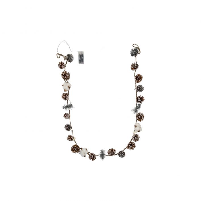 Ghedi Mixed Cone and Cotton Garland with LED x20 — SantoLusso®