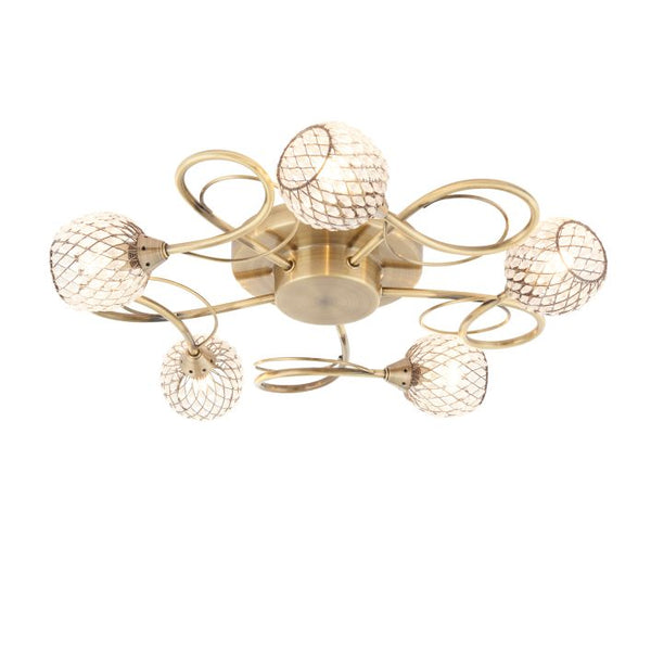 Ghedi Molise 5 Ceiling Lamp Antique Brass — SantoLusso®