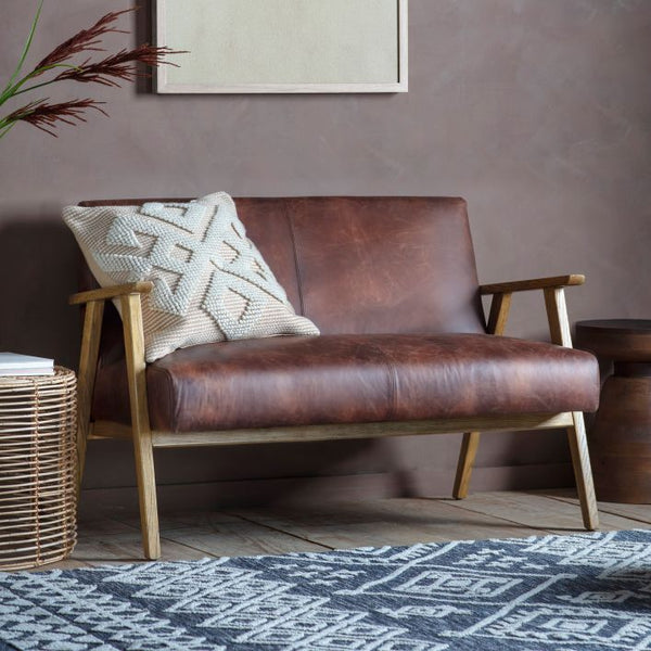 Ghedi Nadarro 2 Seater Sofa Vintage Brown Leather — SantoLusso®