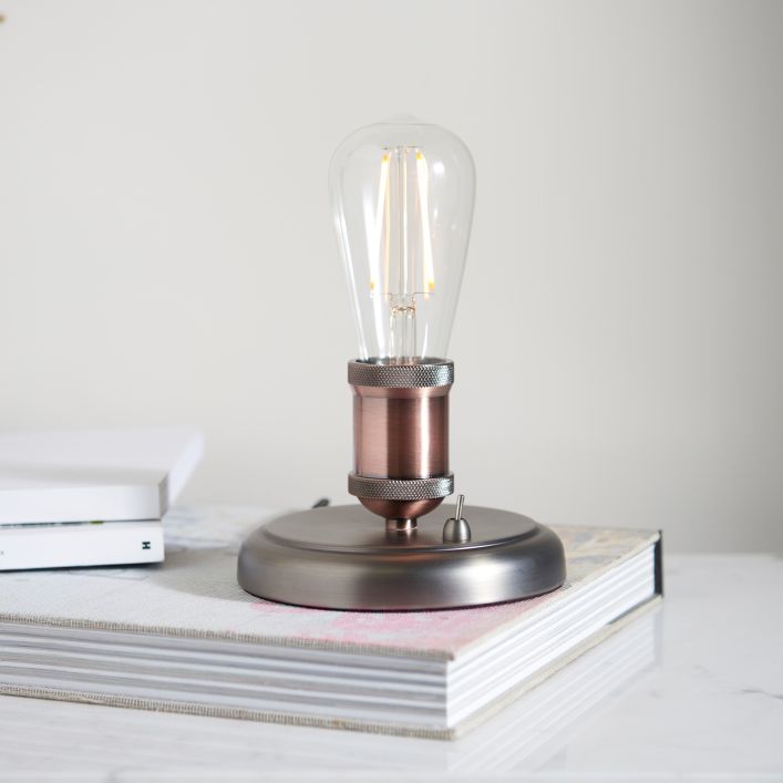 Ghedi Nica Base Table Lamp Aged Copper — SantoLusso®