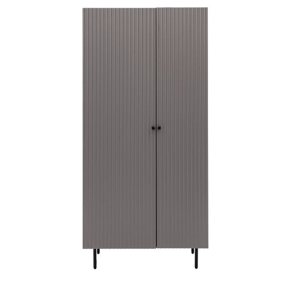 Ghedi Nicolanna 2 Door Wardrobe Grey — SantoLusso®