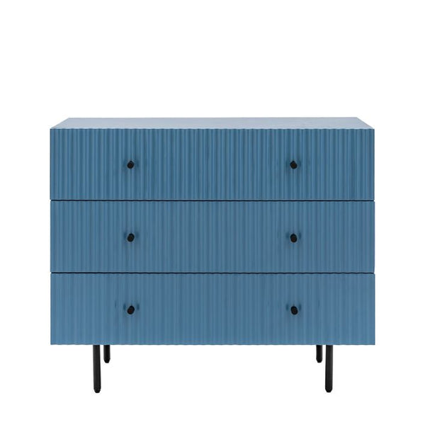 Ghedi Nicolanna 3 Drawer Chest Blue — SantoLusso®