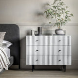 Ghedi Nicolanna 3 Drawer Chest White — SantoLusso®