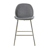 Ghedi Nure Stool Light Grey Velvet (2 Pack) — SantoLusso®