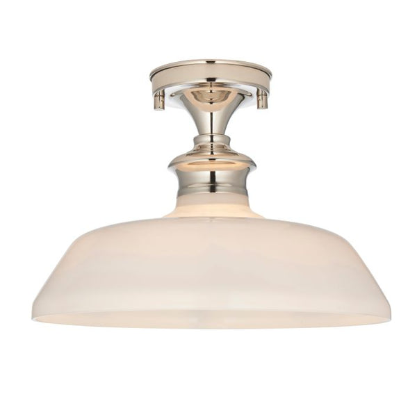 Ghedi Ombello 1 Ceiling Light Nickel/Opal — SantoLusso®