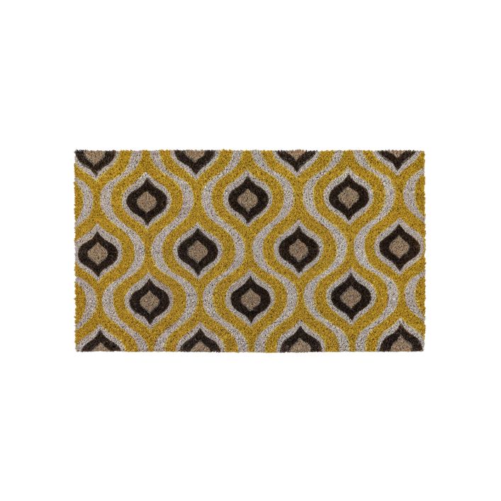 Ghedi Palza Ochre and Natural Coir Doormat — SantoLusso®