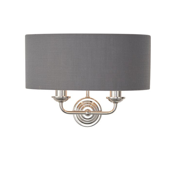 Ghedi Pasquale 2 Wall Light Nickel & Charcoal — SantoLusso®