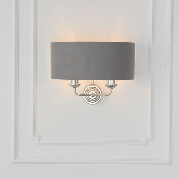 Ghedi Pasquale 2 Wall Light Nickel & Charcoal — SantoLusso®