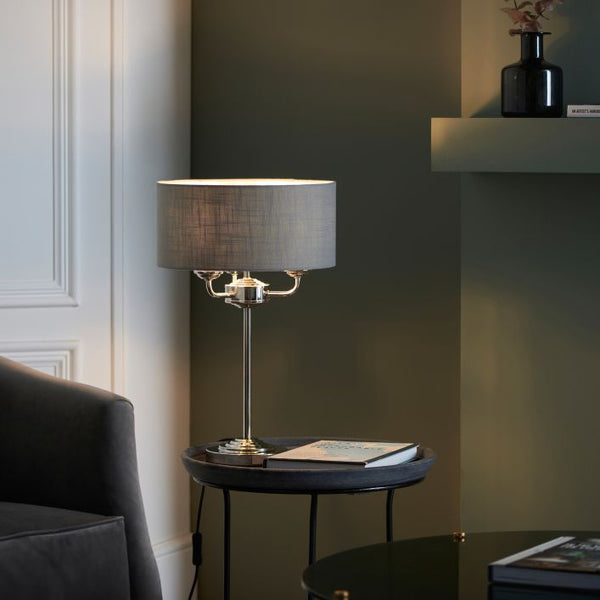 Ghedi Pasquale 3 Table Lamp Bright Nickel — SantoLusso®