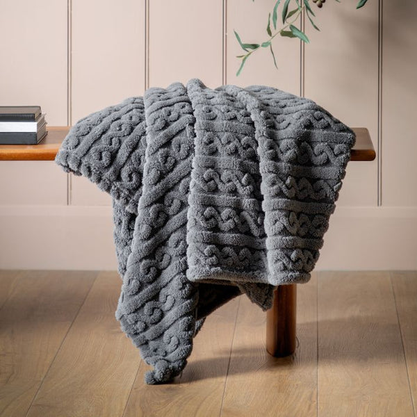 Ghedi Pavva Twist Knit Grey 130x170cm — SantoLusso®