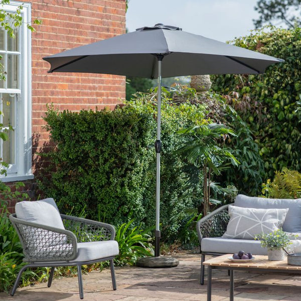 Ghedi Pernita 2.7m Parasol Grey — SantoLusso®
