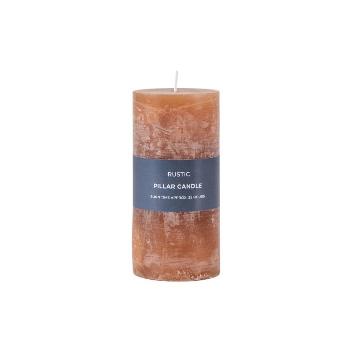 Ghedi Pillar Candle Rustic Amber 2 Pack Large — SantoLusso®
