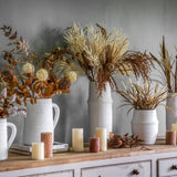Ghedi Pillar Candle Rustic Ivory 2 Pack Small — SantoLusso®