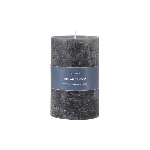 Ghedi Pillar Candle Rustic Slate Small — SantoLusso®