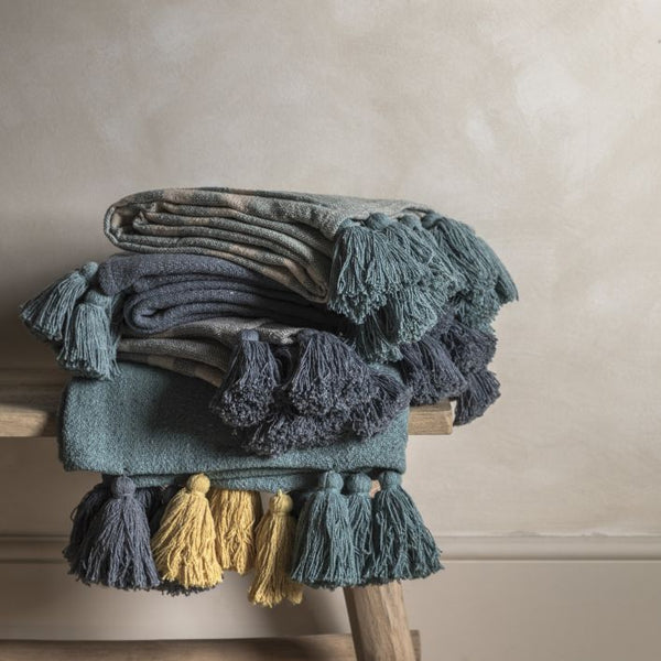 Ghedi Plomba Throw Teal — SantoLusso®