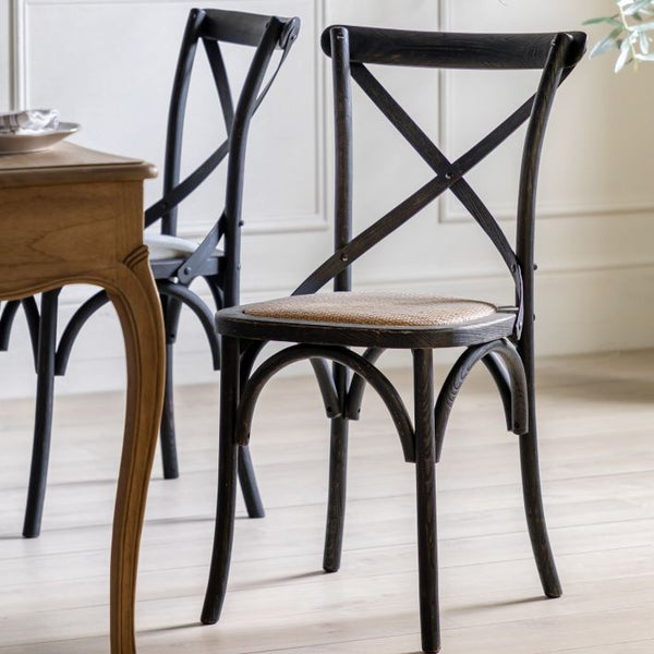 Ghedi Rigard Chair Black Rattan (2 Pack) — SantoLusso®