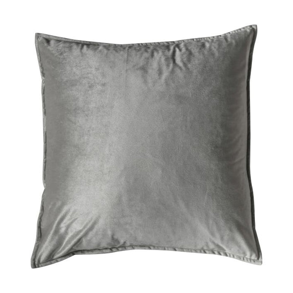 Ghedi Ruma Velvet Oxford Cushion Silver — SantoLusso®