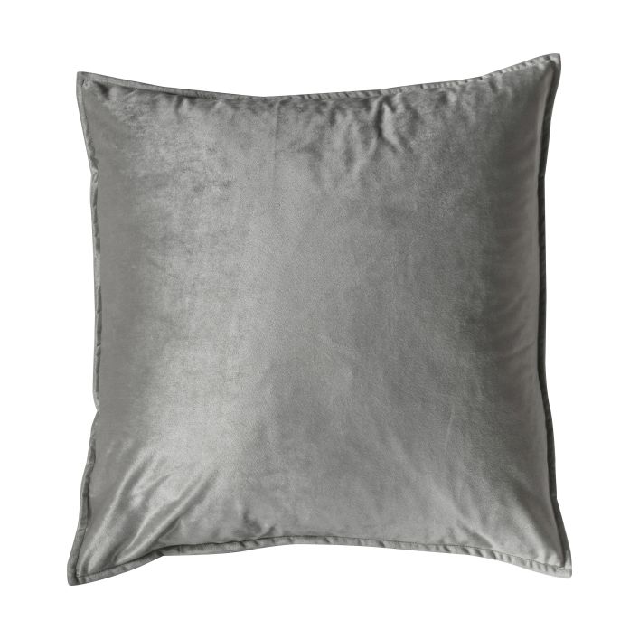 Ghedi Ruma Velvet Oxford Cushion Silver — SantoLusso®