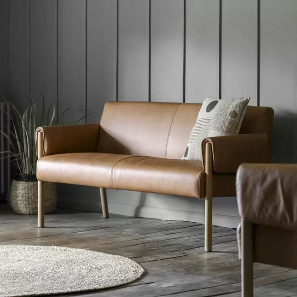 Ghedi Secci 2 Seater Sofa Brown Leather — SantoLusso®