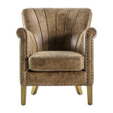 Ghedi Serpis Armchair Brown Leather — SantoLusso®
