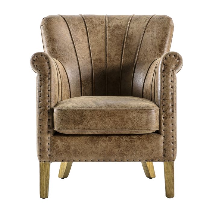 Ghedi Serpis Armchair Brown Leather — SantoLusso®