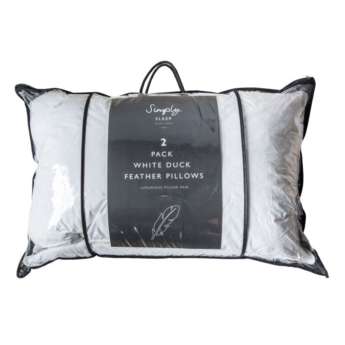 Ghedi Simply Sleep 2 Pack Duck Feather Pillow — SantoLusso®
