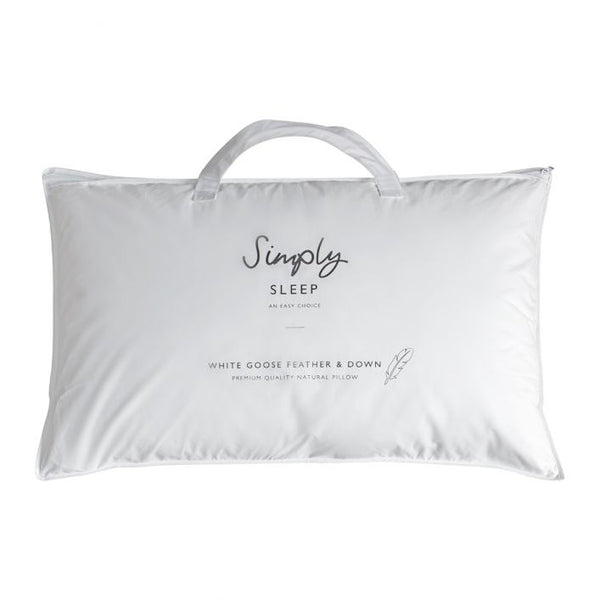 Ghedi Simply Sleep White Goose Feather & Down Pillow — SantoLusso®