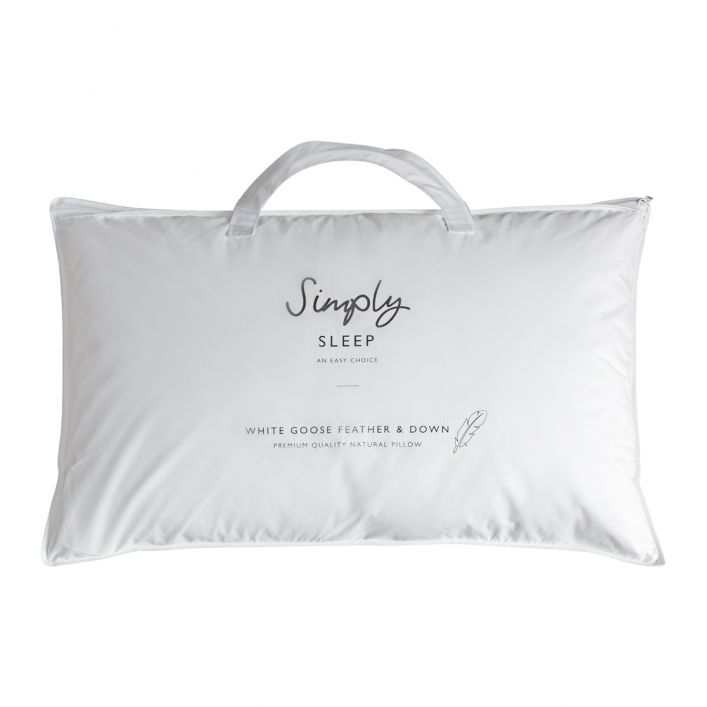 Ghedi Simply Sleep White Goose Feather & Down Pillow — SantoLusso®