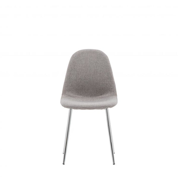 Ghedi Sitera Dining Chair Chrome / Light Grey (2 Pack) — SantoLusso®