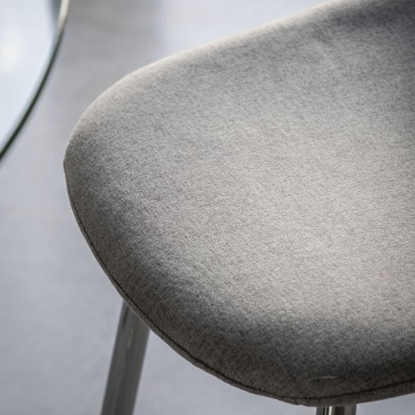 Ghedi Sitera Dining Chair Chrome / Light Grey (2 Pack) — SantoLusso®