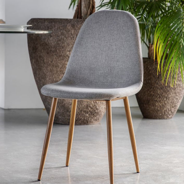 Ghedi Sitera Dining Chair Oak / Light Grey (2 Pack) — SantoLusso®