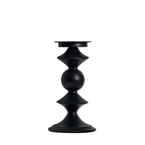 Ghedi Sutton Pillar Holder Black Small — SantoLusso®