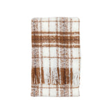 Ghedi Taddeo Check Faux Mohair Throw Tan — SantoLusso®