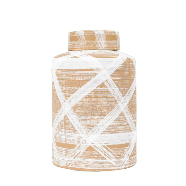 Ghedi Tarka Jar Reactive Brown White — SantoLusso®