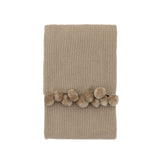Ghedi Tommaso Stitched Pom Pom Throw Natural — SantoLusso®