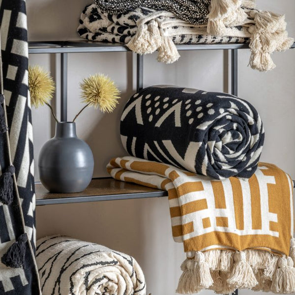 Ghedi Trassi Blocks Throw with Fringe — SantoLusso®